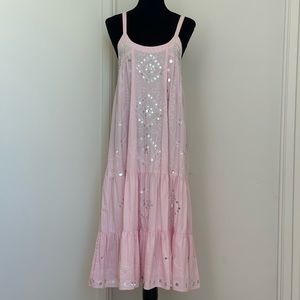 Juliet Dunn Mirror Pink Midi Dress NWT Size 1/Small